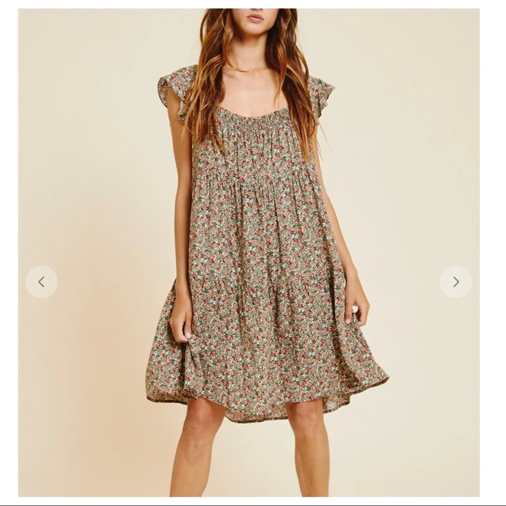 Morgan Sleeveless Ruffle Sleeve Floral Dress - Picture 4 of 4